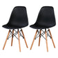 Contemporary Style Plastic Dining Chair Home Side Solid Back Chair for Kitchen Black Set of 2 Clearhalo ' kitchen&dining_furn' 'Dining Chairs' 'Dining Tables & Seating' 'dining_chair' 'Furniture' 'furniture_dining_chair' 'Kitchen & Dining Furniture' 'kitchen' 3835637