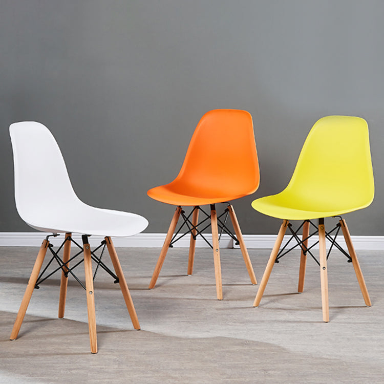 Contemporary Style Plastic Dining Chair Home Side Solid Back Chair for Kitchen Clearhalo ' kitchen&dining_furn' 'Dining Chairs' 'Dining Tables & Seating' 'dining_chair' 'Furniture' 'furniture_dining_chair' 'Kitchen & Dining Furniture' 'kitchen' 3835638