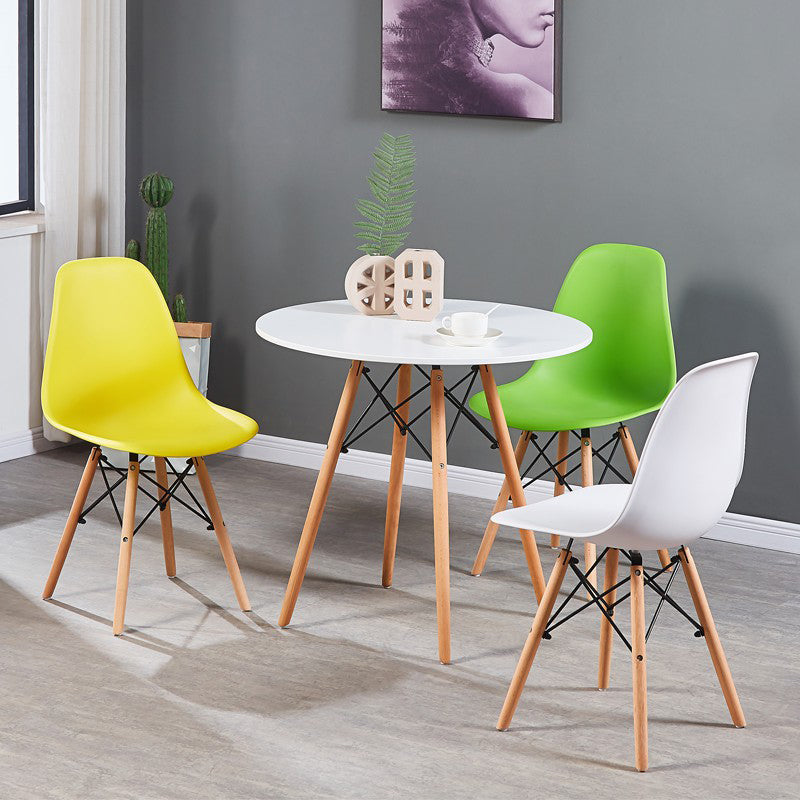 Contemporary Style Plastic Dining Chair Home Side Solid Back Chair for Kitchen Clearhalo ' kitchen&dining_furn' 'Dining Chairs' 'Dining Tables & Seating' 'dining_chair' 'Furniture' 'furniture_dining_chair' 'Kitchen & Dining Furniture' 'kitchen' 3835641