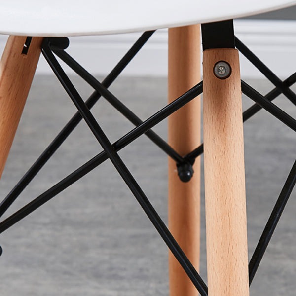 Contemporary Style Plastic Dining Chair Home Side Solid Back Chair for Kitchen Clearhalo ' kitchen&dining_furn' 'Dining Chairs' 'Dining Tables & Seating' 'dining_chair' 'Furniture' 'furniture_dining_chair' 'Kitchen & Dining Furniture' 'kitchen' 3835649