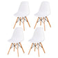 Contemporary Style Plastic Dining Chair Home Side Solid Back Chair for Kitchen White Set of 4 Clearhalo ' kitchen&dining_furn' 'Dining Chairs' 'Dining Tables & Seating' 'dining_chair' 'Furniture' 'furniture_dining_chair' 'Kitchen & Dining Furniture' 'kitchen' 3835651