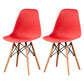 Contemporary Style Plastic Dining Chair Home Side Solid Back Chair for Kitchen Red Set of 2 Clearhalo ' kitchen&dining_furn' 'Dining Chairs' 'Dining Tables & Seating' 'dining_chair' 'Furniture' 'furniture_dining_chair' 'Kitchen & Dining Furniture' 'kitchen' 3835655