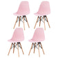 Contemporary Style Plastic Dining Chair Home Side Solid Back Chair for Kitchen Pink Set of 4 Clearhalo ' kitchen&dining_furn' 'Dining Chairs' 'Dining Tables & Seating' 'dining_chair' 'Furniture' 'furniture_dining_chair' 'Kitchen & Dining Furniture' 'kitchen' 3835661