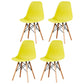Contemporary Style Plastic Dining Chair Home Side Solid Back Chair for Kitchen Yellow Set of 4 Clearhalo ' kitchen&dining_furn' 'Dining Chairs' 'Dining Tables & Seating' 'dining_chair' 'Furniture' 'furniture_dining_chair' 'Kitchen & Dining Furniture' 'kitchen' 3835664