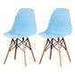 Contemporary Style Plastic Dining Chair Home Side Solid Back Chair for Kitchen Sky Blue Set of 2 Clearhalo ' kitchen&dining_furn' 'Dining Chairs' 'Dining Tables & Seating' 'dining_chair' 'Furniture' 'furniture_dining_chair' 'Kitchen & Dining Furniture' 'kitchen' 3835666