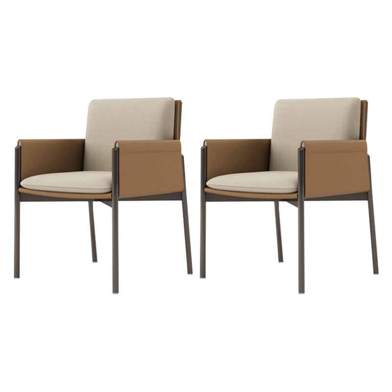 Modern Style Arm Chair Sponge Cushion Dining Chair of 22" Wide with Stainless Steel Legs Light Gray 2 Piece Set Clearhalo ' kitchen&dining_furn' 'Dining Chairs' 'Dining Tables & Seating' 'dining_chair' 'furn' 'furn_dining_chair' 'Furniture' 'furniture_dining_chair' 'Kitchen & Dining Furniture' 'kitchen' 3835675