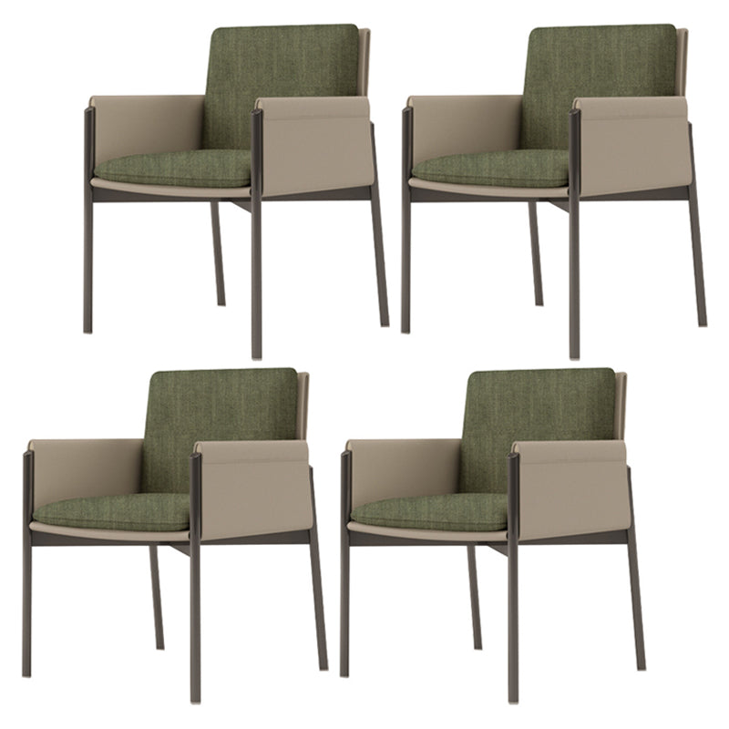 Modern Style Arm Chair Sponge Cushion Dining Chair of 22" Wide with Stainless Steel Legs Army Green 4 Piece Set Clearhalo ' kitchen&dining_furn' 'Dining Chairs' 'Dining Tables & Seating' 'dining_chair' 'furn' 'furn_dining_chair' 'Furniture' 'furniture_dining_chair' 'Kitchen & Dining Furniture' 'kitchen' 3835682