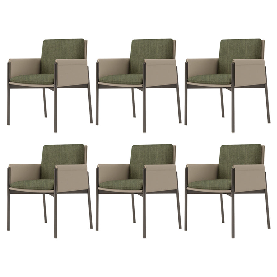 Modern Style Arm Chair Sponge Cushion Dining Chair of 22" Wide with Stainless Steel Legs Army Green 6 Piece Set Clearhalo ' kitchen&dining_furn' 'Dining Chairs' 'Dining Tables & Seating' 'dining_chair' 'furn' 'furn_dining_chair' 'Furniture' 'furniture_dining_chair' 'Kitchen & Dining Furniture' 'kitchen' 3835684