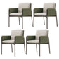 Modern Style Arm Chair Sponge Cushion Dining Chair of 22" Wide with Stainless Steel Legs Off-White 4 Piece Set Clearhalo ' kitchen&dining_furn' 'Dining Chairs' 'Dining Tables & Seating' 'dining_chair' 'furn' 'furn_dining_chair' 'Furniture' 'furniture_dining_chair' 'Kitchen & Dining Furniture' 'kitchen' 3835688