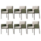 Modern Style Arm Chair Sponge Cushion Dining Chair of 22" Wide with Stainless Steel Legs Off-White 6 Piece Set Clearhalo ' kitchen&dining_furn' 'Dining Chairs' 'Dining Tables & Seating' 'dining_chair' 'furn' 'furn_dining_chair' 'Furniture' 'furniture_dining_chair' 'Kitchen & Dining Furniture' 'kitchen' 3835690