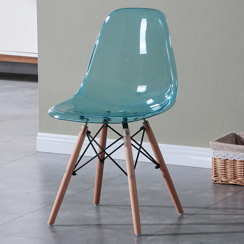 Glam Style Acrylic Side Chair Transparent Armless Dining Chairs for Home Clearhalo ' kitchen&dining_furn' 'Dining Chairs' 'Dining Tables & Seating' 'dining_chair' 'Furniture' 'furniture_dining_chair' 'Kitchen & Dining Furniture' 'kitchen' 3835694