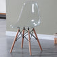 Glam Style Acrylic Side Chair Transparent Armless Dining Chairs for Home Clearhalo ' kitchen&dining_furn' 'Dining Chairs' 'Dining Tables & Seating' 'dining_chair' 'Furniture' 'furniture_dining_chair' 'Kitchen & Dining Furniture' 'kitchen' 3835696