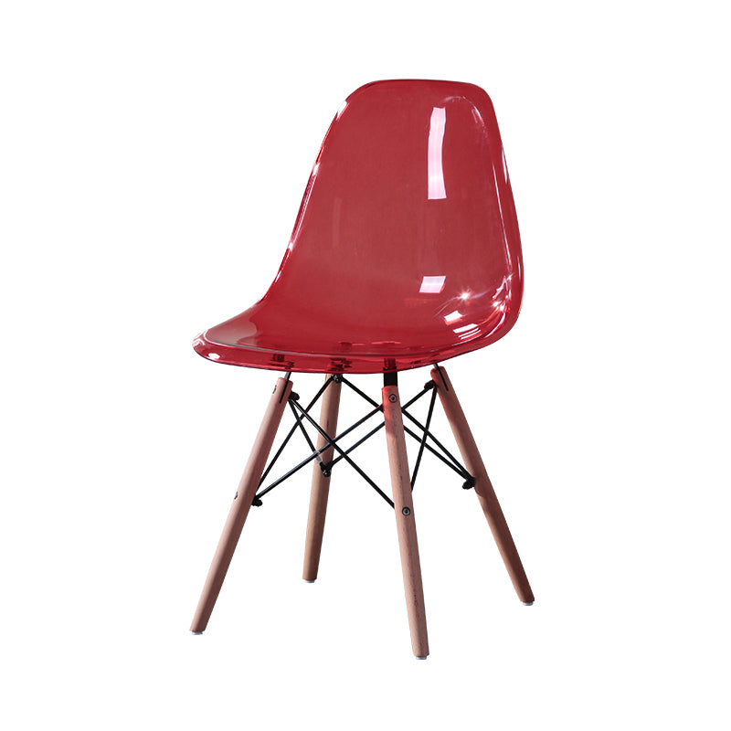 Glam Style Acrylic Side Chair Transparent Armless Dining Chairs for Home Clearhalo ' kitchen&dining_furn' 'Dining Chairs' 'Dining Tables & Seating' 'dining_chair' 'Furniture' 'furniture_dining_chair' 'Kitchen & Dining Furniture' 'kitchen' 3835701