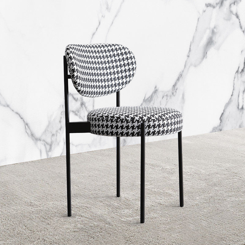 Glam Style Metal Side Chair Open Back Dining Armless Chair for Dining Room Clearhalo ' kitchen&dining_furn' 'Dining Chairs' 'Dining Tables & Seating' 'dining_chair' 'Furniture' 'furniture_dining_chair' 'Kitchen & Dining Furniture' 'kitchen' 3835712