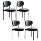 Glam Style Metal Side Chair Open Back Dining Armless Chair for Dining Room Black Set of 4 Clearhalo ' kitchen&dining_furn' 'Dining Chairs' 'Dining Tables & Seating' 'dining_chair' 'Furniture' 'furniture_dining_chair' 'Kitchen & Dining Furniture' 'kitchen' 3835715