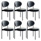 Glam Style Metal Side Chair Open Back Dining Armless Chair for Dining Room Black Set of 6 Clearhalo ' kitchen&dining_furn' 'Dining Chairs' 'Dining Tables & Seating' 'dining_chair' 'Furniture' 'furniture_dining_chair' 'Kitchen & Dining Furniture' 'kitchen' 3835716