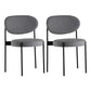 Glam Style Metal Side Chair Open Back Dining Armless Chair for Dining Room Grey Set of 2 Clearhalo ' kitchen&dining_furn' 'Dining Chairs' 'Dining Tables & Seating' 'dining_chair' 'Furniture' 'furniture_dining_chair' 'Kitchen & Dining Furniture' 'kitchen' 3835718