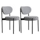 Glam Style Metal Side Chair Open Back Dining Armless Chair for Dining Room Black-White Set of 2 Clearhalo ' kitchen&dining_furn' 'Dining Chairs' 'Dining Tables & Seating' 'dining_chair' 'Furniture' 'furniture_dining_chair' 'Kitchen & Dining Furniture' 'kitchen' 3835724