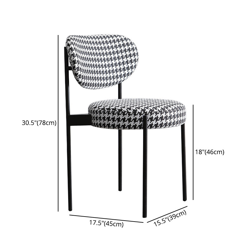 Glam Style Metal Side Chair Open Back Dining Armless Chair for Dining Room Clearhalo ' kitchen&dining_furn' 'Dining Chairs' 'Dining Tables & Seating' 'dining_chair' 'Furniture' 'furniture_dining_chair' 'Kitchen & Dining Furniture' 'kitchen' 3835725