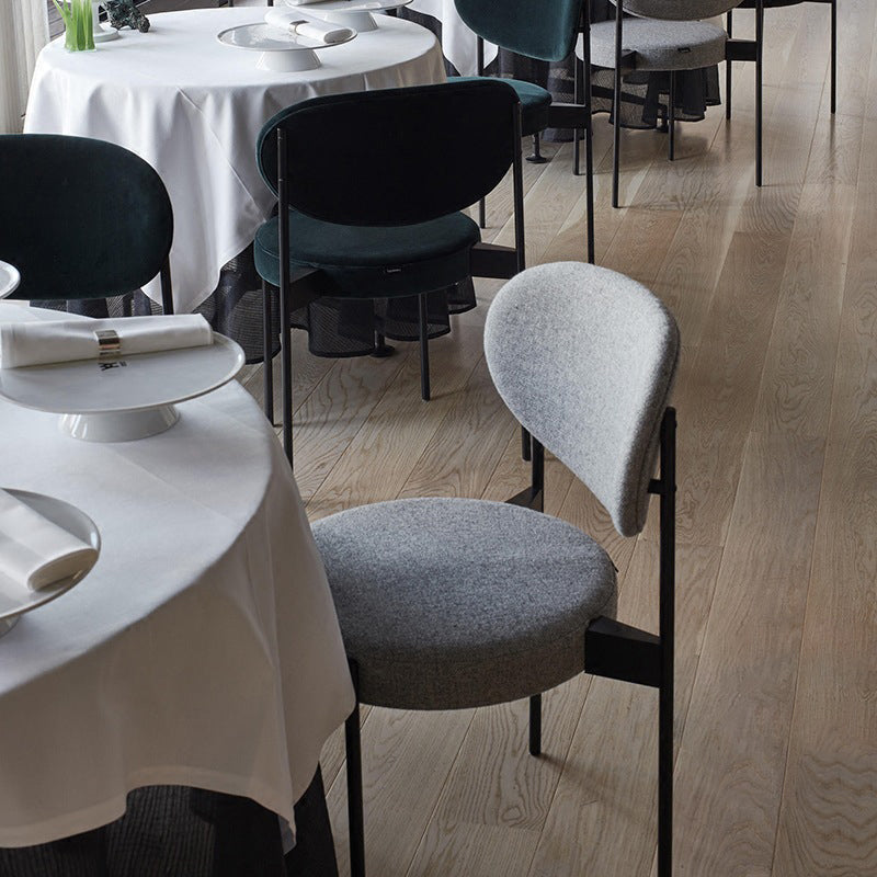 Glam Style Metal Side Chair Open Back Dining Armless Chair for Dining Room Clearhalo ' kitchen&dining_furn' 'Dining Chairs' 'Dining Tables & Seating' 'dining_chair' 'Furniture' 'furniture_dining_chair' 'Kitchen & Dining Furniture' 'kitchen' 3835727