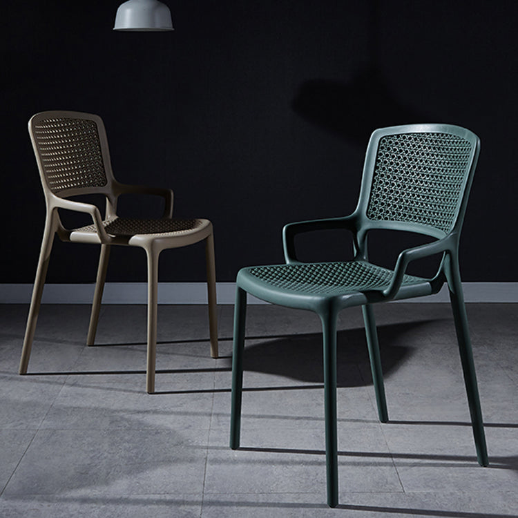 Contemporary Side Plastic Dining Room Chair Open Back Dining Side Chair for Home Use Clearhalo ' kitchen&dining_furn' 'Dining Chairs' 'Dining Tables & Seating' 'dining_chair' 'furn' 'furn_dining_chair' 'Furniture' 'furniture_dining_chair' 'Kitchen & Dining Furniture' 'kitchen' 3835729