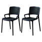 Contemporary Side Plastic Dining Room Chair Open Back Dining Side Chair for Home Use Black 2 Piece Set Clearhalo ' kitchen&dining_furn' 'Dining Chairs' 'Dining Tables & Seating' 'dining_chair' 'furn' 'furn_dining_chair' 'Furniture' 'furniture_dining_chair' 'Kitchen & Dining Furniture' 'kitchen' 3835730