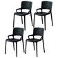 Contemporary Side Plastic Dining Room Chair Open Back Dining Side Chair for Home Use Black 4 Piece Set Clearhalo ' kitchen&dining_furn' 'Dining Chairs' 'Dining Tables & Seating' 'dining_chair' 'furn' 'furn_dining_chair' 'Furniture' 'furniture_dining_chair' 'Kitchen & Dining Furniture' 'kitchen' 3835732