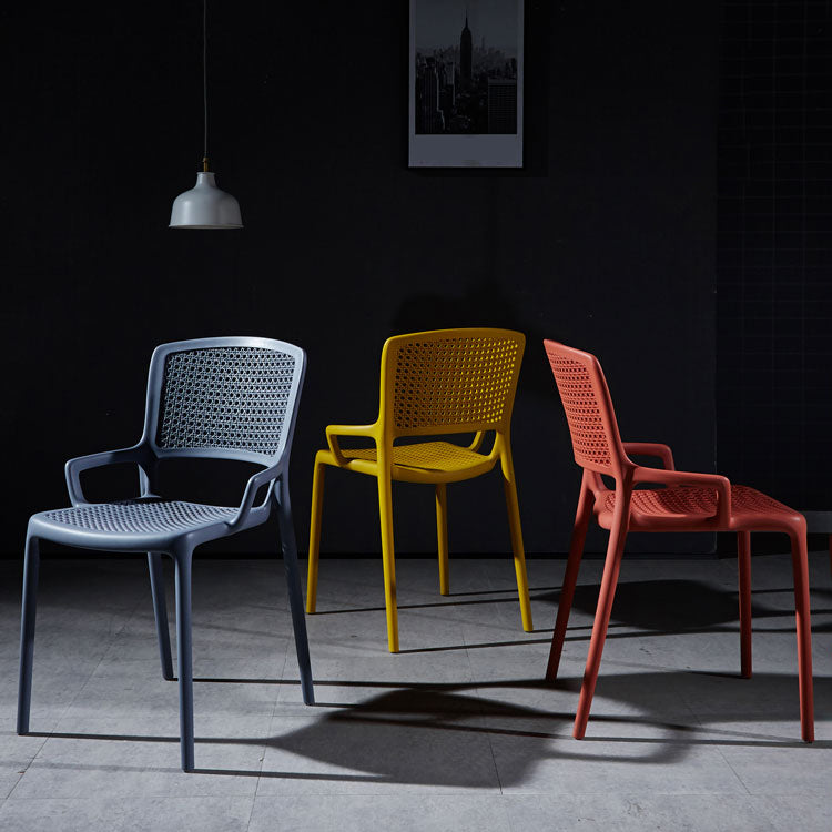 Contemporary Side Plastic Dining Room Chair Open Back Dining Side Chair for Home Use Clearhalo ' kitchen&dining_furn' 'Dining Chairs' 'Dining Tables & Seating' 'dining_chair' 'furn' 'furn_dining_chair' 'Furniture' 'furniture_dining_chair' 'Kitchen & Dining Furniture' 'kitchen' 3835736