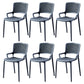 Contemporary Side Plastic Dining Room Chair Open Back Dining Side Chair for Home Use Grey 6 Piece Set Clearhalo ' kitchen&dining_furn' 'Dining Chairs' 'Dining Tables & Seating' 'dining_chair' 'furn' 'furn_dining_chair' 'Furniture' 'furniture_dining_chair' 'Kitchen & Dining Furniture' 'kitchen' 3835739