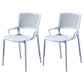 Contemporary Side Plastic Dining Room Chair Open Back Dining Side Chair for Home Use White 2 Piece Set Clearhalo ' kitchen&dining_furn' 'Dining Chairs' 'Dining Tables & Seating' 'dining_chair' 'furn' 'furn_dining_chair' 'Furniture' 'furniture_dining_chair' 'Kitchen & Dining Furniture' 'kitchen' 3835742