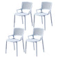 Contemporary Side Plastic Dining Room Chair Open Back Dining Side Chair for Home Use White 4 Piece Set Clearhalo ' kitchen&dining_furn' 'Dining Chairs' 'Dining Tables & Seating' 'dining_chair' 'furn' 'furn_dining_chair' 'Furniture' 'furniture_dining_chair' 'Kitchen & Dining Furniture' 'kitchen' 3835744