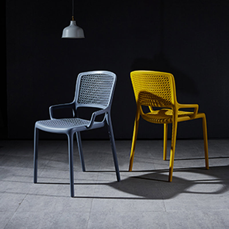 Contemporary Side Plastic Dining Room Chair Open Back Dining Side Chair for Home Use Clearhalo ' kitchen&dining_furn' 'Dining Chairs' 'Dining Tables & Seating' 'dining_chair' 'furn' 'furn_dining_chair' 'Furniture' 'furniture_dining_chair' 'Kitchen & Dining Furniture' 'kitchen' 3835749