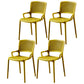 Contemporary Side Plastic Dining Room Chair Open Back Dining Side Chair for Home Use Yellow 4 Piece Set Clearhalo ' kitchen&dining_furn' 'Dining Chairs' 'Dining Tables & Seating' 'dining_chair' 'furn' 'furn_dining_chair' 'Furniture' 'furniture_dining_chair' 'Kitchen & Dining Furniture' 'kitchen' 3835750