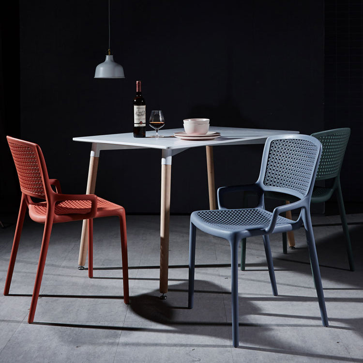 Contemporary Side Plastic Dining Room Chair Open Back Dining Side Chair for Home Use Clearhalo ' kitchen&dining_furn' 'Dining Chairs' 'Dining Tables & Seating' 'dining_chair' 'furn' 'furn_dining_chair' 'Furniture' 'furniture_dining_chair' 'Kitchen & Dining Furniture' 'kitchen' 3835751