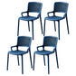 Contemporary Side Plastic Dining Room Chair Open Back Dining Side Chair for Home Use Blue 4 Piece Set Clearhalo ' kitchen&dining_furn' 'Dining Chairs' 'Dining Tables & Seating' 'dining_chair' 'furn' 'furn_dining_chair' 'Furniture' 'furniture_dining_chair' 'Kitchen & Dining Furniture' 'kitchen' 3835755