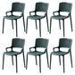 Contemporary Side Plastic Dining Room Chair Open Back Dining Side Chair for Home Use Green 6 Piece Set Clearhalo ' kitchen&dining_furn' 'Dining Chairs' 'Dining Tables & Seating' 'dining_chair' 'furn' 'furn_dining_chair' 'Furniture' 'furniture_dining_chair' 'Kitchen & Dining Furniture' 'kitchen' 3835761