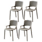 Contemporary Side Plastic Dining Room Chair Open Back Dining Side Chair for Home Use Khaki 4 Piece Set Clearhalo ' kitchen&dining_furn' 'Dining Chairs' 'Dining Tables & Seating' 'dining_chair' 'furn' 'furn_dining_chair' 'Furniture' 'furniture_dining_chair' 'Kitchen & Dining Furniture' 'kitchen' 3835763
