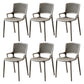 Contemporary Side Plastic Dining Room Chair Open Back Dining Side Chair for Home Use Khaki 6 Piece Set Clearhalo ' kitchen&dining_furn' 'Dining Chairs' 'Dining Tables & Seating' 'dining_chair' 'furn' 'furn_dining_chair' 'Furniture' 'furniture_dining_chair' 'Kitchen & Dining Furniture' 'kitchen' 3835764