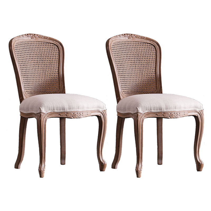 Solid Wood Country Style Dining Room Chairs Matte Finish Cane Back Dining Chairs White 2 Piece Set Clearhalo ' kitchen&dining_furn' 'Dining Chairs' 'Dining Tables & Seating' 'dining_chair' 'furn' 'furn_dining_chair' 'Furniture' 'furniture_dining_chair' 'Kitchen & Dining Furniture' 'kitchen' 3835783