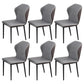 Minimalist Black Solid Back Dining Side Chair Metal Upholstered Dining Side Chair Grey 6 Piece Set Clearhalo ' kitchen&dining_furn' 'Dining Chairs' 'Dining Tables & Seating' 'dining_chair' 'furn' 'furn_dining_chair' 'Furniture' 'furniture_dining_chair' 'Kitchen & Dining Furniture' 'kitchen' 3835793