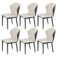 Minimalist Black Solid Back Dining Side Chair Metal Upholstered Dining Side Chair White 6 Piece Set Clearhalo ' kitchen&dining_furn' 'Dining Chairs' 'Dining Tables & Seating' 'dining_chair' 'furn' 'furn_dining_chair' 'Furniture' 'furniture_dining_chair' 'Kitchen & Dining Furniture' 'kitchen' 3835798
