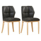 Leather Armless Dining Chairs Modern Upholstered Side Chairs with Metal Legs Black 2 Piece Set Natural Wood Clearhalo ' kitchen&dining_furn' 'Dining Chairs' 'Dining Tables & Seating' 'dining_chair' 'furn' 'furn_dining_chair' 'Furniture' 'furniture_dining_chair' 'Kitchen & Dining Furniture' 'kitchen' 3835822