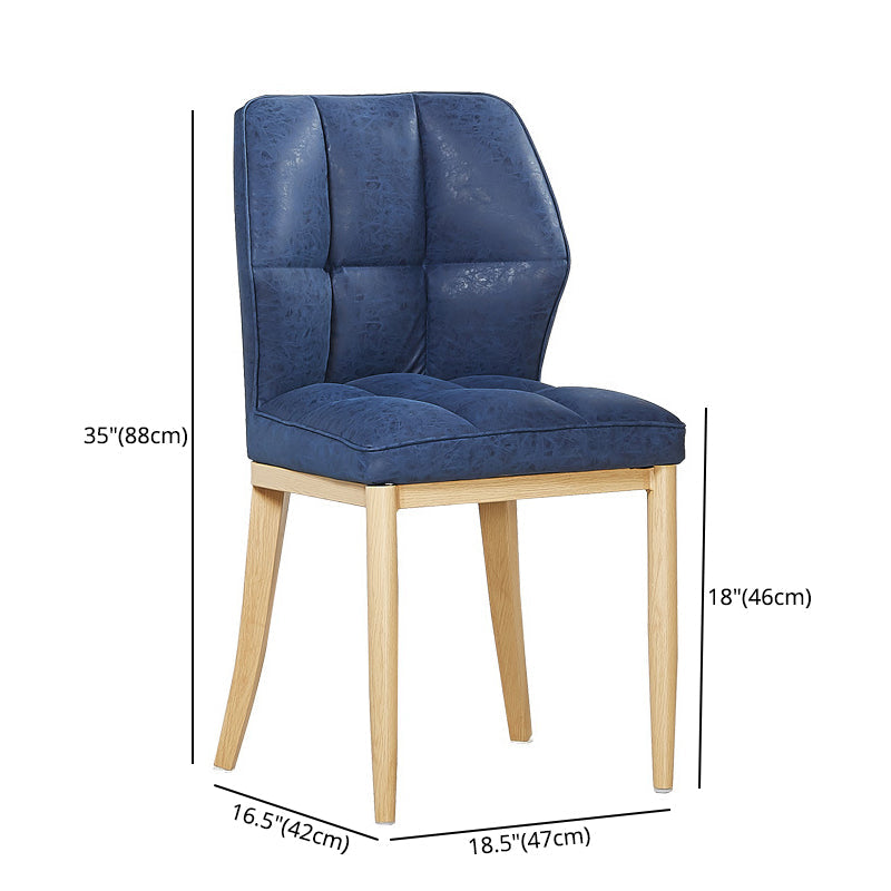 Leather Armless Dining Chairs Modern Upholstered Side Chairs with Metal Legs Clearhalo ' kitchen&dining_furn' 'Dining Chairs' 'Dining Tables & Seating' 'dining_chair' 'furn' 'furn_dining_chair' 'Furniture' 'furniture_dining_chair' 'Kitchen & Dining Furniture' 'kitchen' 3835831