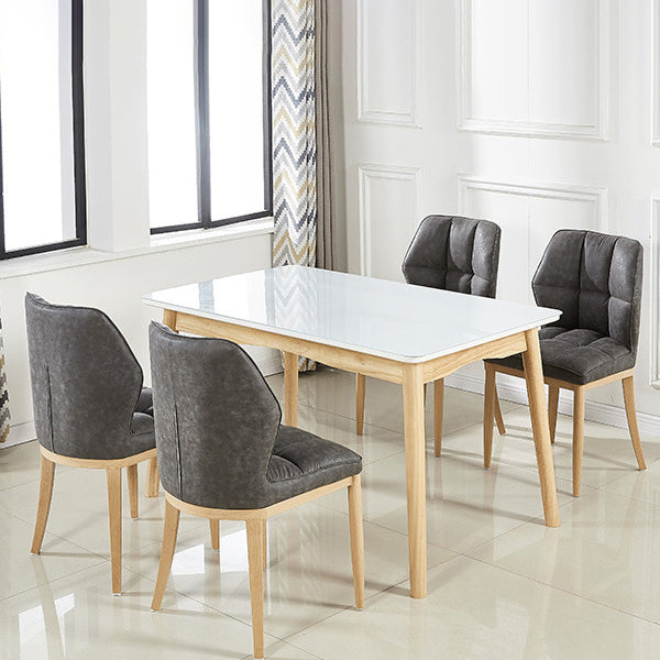 Leather Armless Dining Chairs Modern Upholstered Side Chairs with Metal Legs Clearhalo ' kitchen&dining_furn' 'Dining Chairs' 'Dining Tables & Seating' 'dining_chair' 'furn' 'furn_dining_chair' 'Furniture' 'furniture_dining_chair' 'Kitchen & Dining Furniture' 'kitchen' 3835834