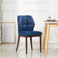 Leather Armless Dining Chairs Modern Upholstered Side Chairs with Metal Legs Blue 1 Piece Walnut Clearhalo ' kitchen&dining_furn' 'Dining Chairs' 'Dining Tables & Seating' 'dining_chair' 'furn' 'furn_dining_chair' 'Furniture' 'furniture_dining_chair' 'Kitchen & Dining Furniture' 'kitchen' 3835848