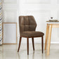 Leather Armless Dining Chairs Modern Upholstered Side Chairs with Metal Legs Coffee 1 Piece Walnut Clearhalo ' kitchen&dining_furn' 'Dining Chairs' 'Dining Tables & Seating' 'dining_chair' 'furn' 'furn_dining_chair' 'Furniture' 'furniture_dining_chair' 'Kitchen & Dining Furniture' 'kitchen' 3835866