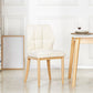Leather Armless Dining Chairs Modern Upholstered Side Chairs with Metal Legs Off-White 1 Piece Natural Wood Clearhalo ' kitchen&dining_furn' 'Dining Chairs' 'Dining Tables & Seating' 'dining_chair' 'furn' 'furn_dining_chair' 'Furniture' 'furniture_dining_chair' 'Kitchen & Dining Furniture' 'kitchen' 3835880