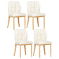 Leather Armless Dining Chairs Modern Upholstered Side Chairs with Metal Legs Off-White 4 Piece Set Natural Wood Clearhalo ' kitchen&dining_furn' 'Dining Chairs' 'Dining Tables & Seating' 'dining_chair' 'furn' 'furn_dining_chair' 'Furniture' 'furniture_dining_chair' 'Kitchen & Dining Furniture' 'kitchen' 3835882