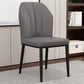 Modern Kitchen Leather Dining Chair 36"H Parsons Chair with Metal Legs Dark Gray 1 Piece Black Clearhalo ' kitchen&dining_furn' 'Dining Chairs' 'Dining Tables & Seating' 'dining_chair' 'furn' 'furn_dining_chair' 'Furniture' 'furniture_dining_chair' 'Kitchen & Dining Furniture' 'kitchen' 3835886