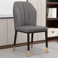 Modern Kitchen Leather Dining Chair 36"H Parsons Chair with Metal Legs Dark Gray 1 Piece Brass Gold Clearhalo ' kitchen&dining_furn' 'Dining Chairs' 'Dining Tables & Seating' 'dining_chair' 'furn' 'furn_dining_chair' 'Furniture' 'furniture_dining_chair' 'Kitchen & Dining Furniture' 'kitchen' 3835892